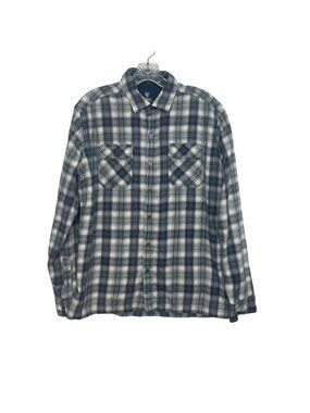 Kühl Plaid Button Up Flannel Shirt Mens Medium Blue Plaid Long Sleeve